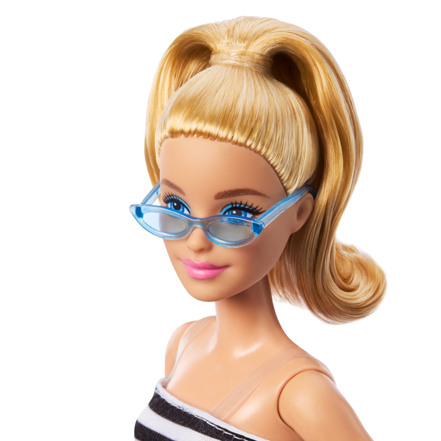Barbie - fashionistas n. 213 da collezione 65° anniversario, bambola bionda con top a righe - Barbie