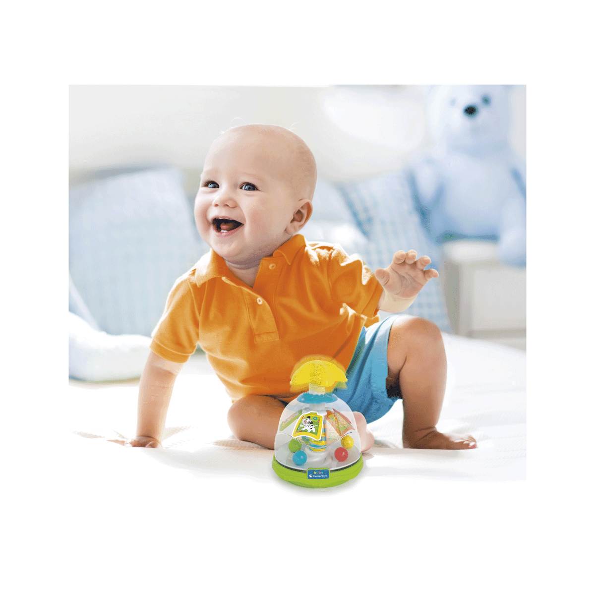 Clementoni - 17895 - happy friends spinning top - BABY CLEMENTONI