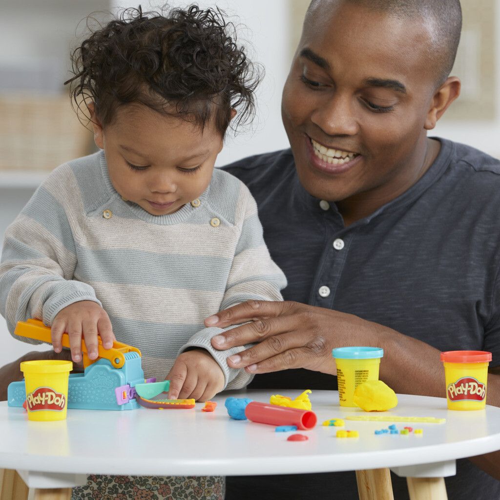 Play-doh, la fabbrica del divertimento, playset di attività manuali, pasta modellabile in 3 colori - PLAY-DOH