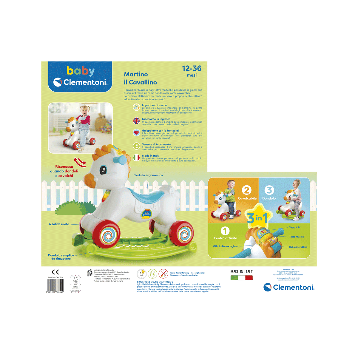 Clementoni - 17854 - martino il cavallino - BABY CLEMENTONI