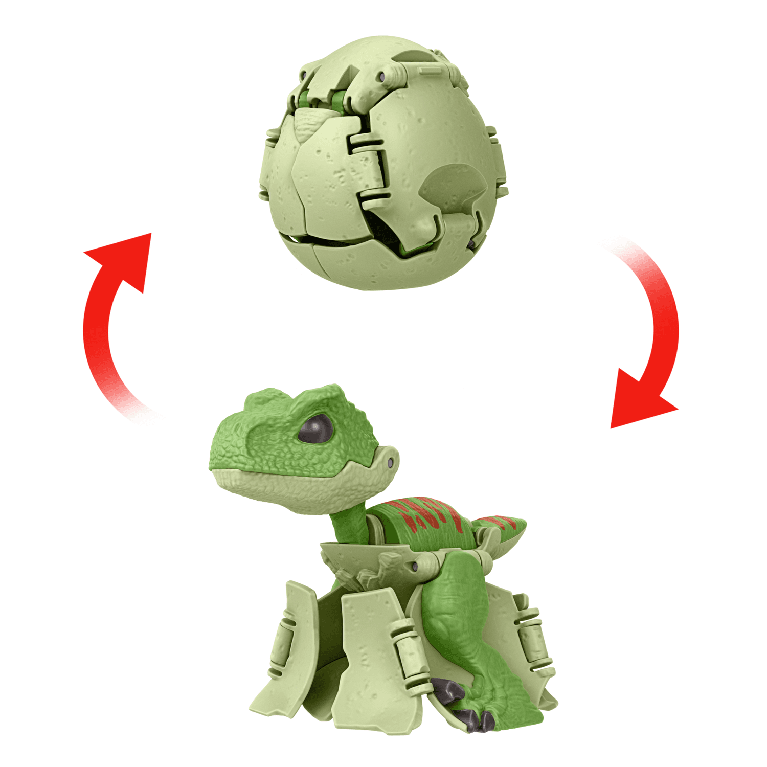 Jurassic world fierce changers - personaggi hidden hatchers, uovo giocattolo 2 in 1 trasformabile in dinosauro - Jurassic World