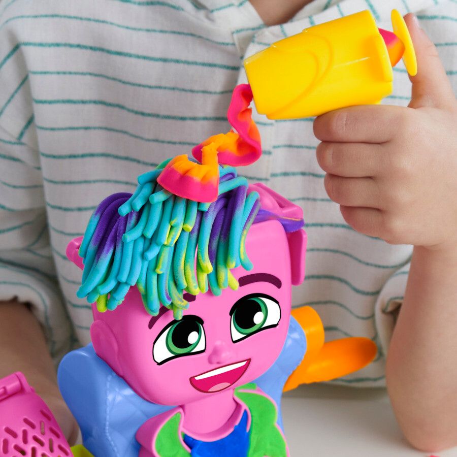Play-doh - capelli pazzerelli, playset per giocare al parrucchiere, giocattoli di fantasia per bambini e bambine dai 3 anni in su - PLAY-DOH