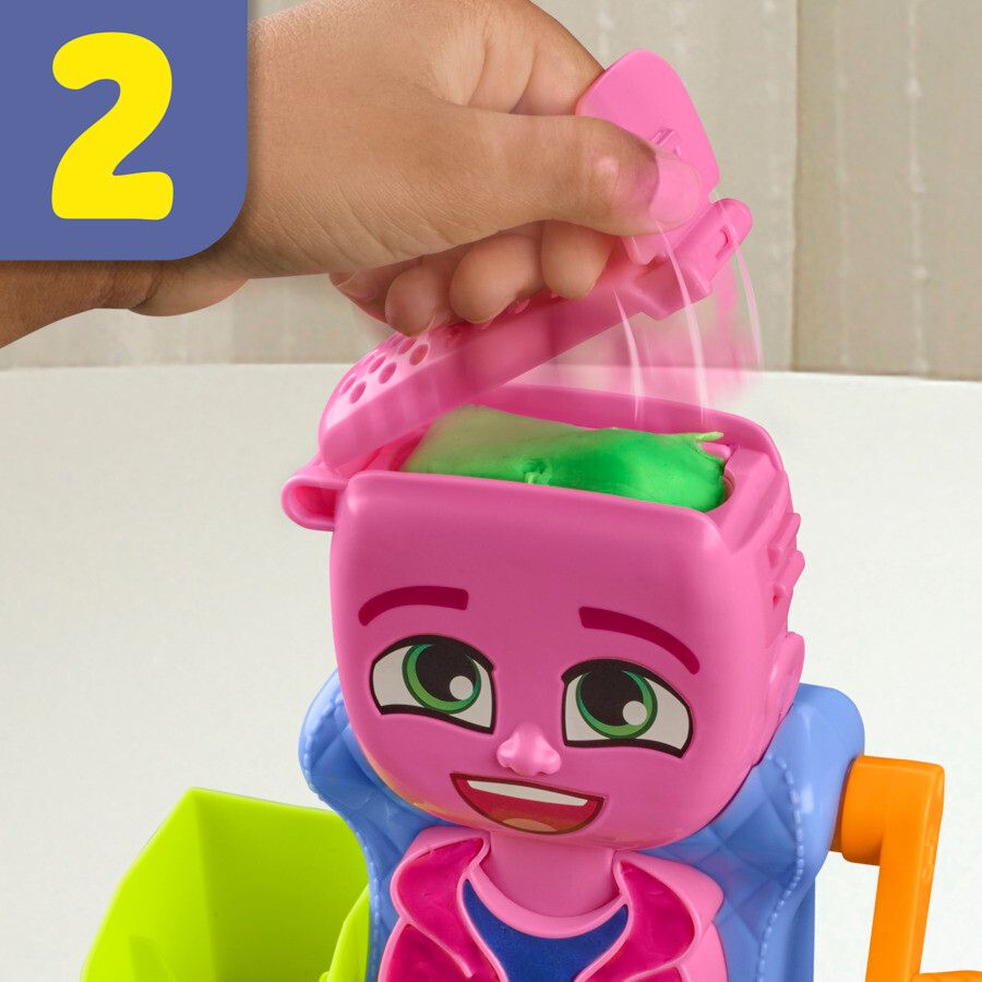 Play-doh - capelli pazzerelli, playset per giocare al parrucchiere, giocattoli di fantasia per bambini e bambine dai 3 anni in su - PLAY-DOH