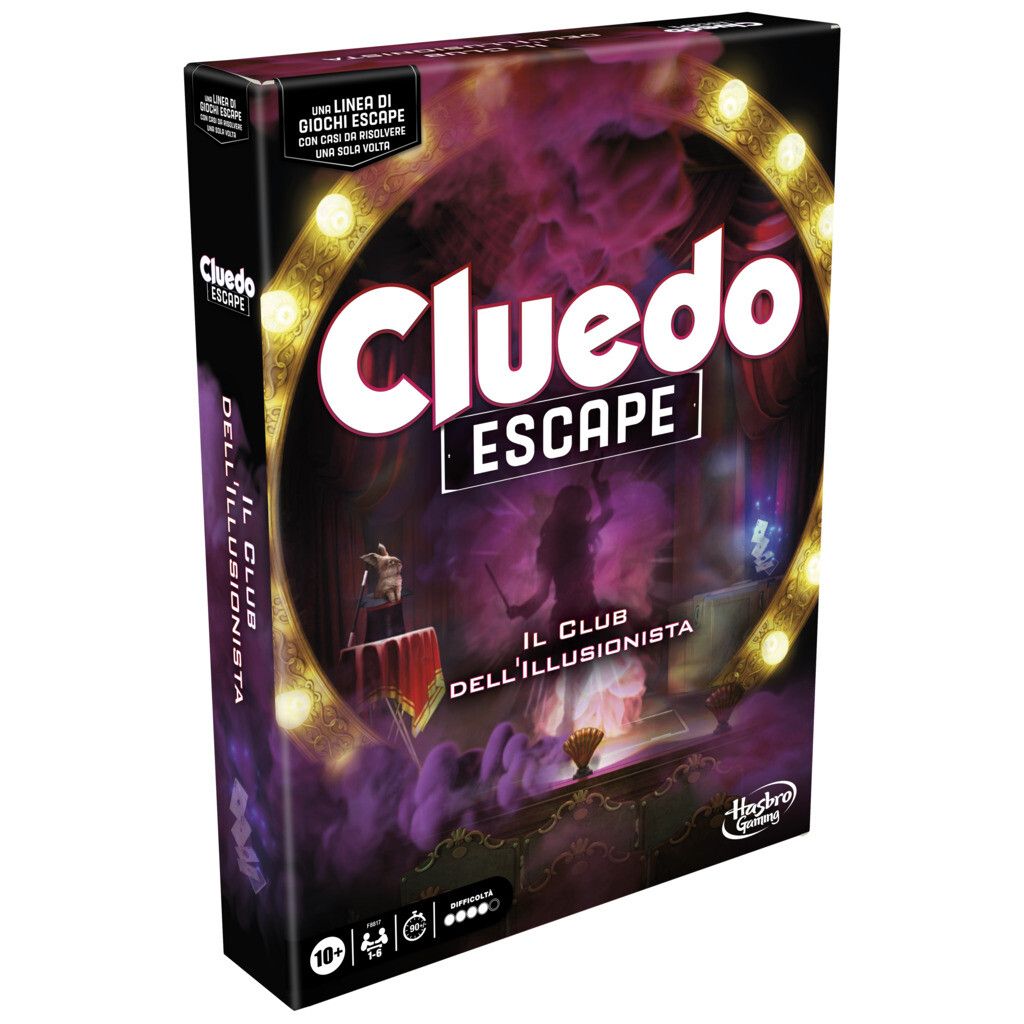 Hasbro gaming - cluedo escape il club dell'illusionista, gioco di mistero in versione escape room - HASBRO GAMING