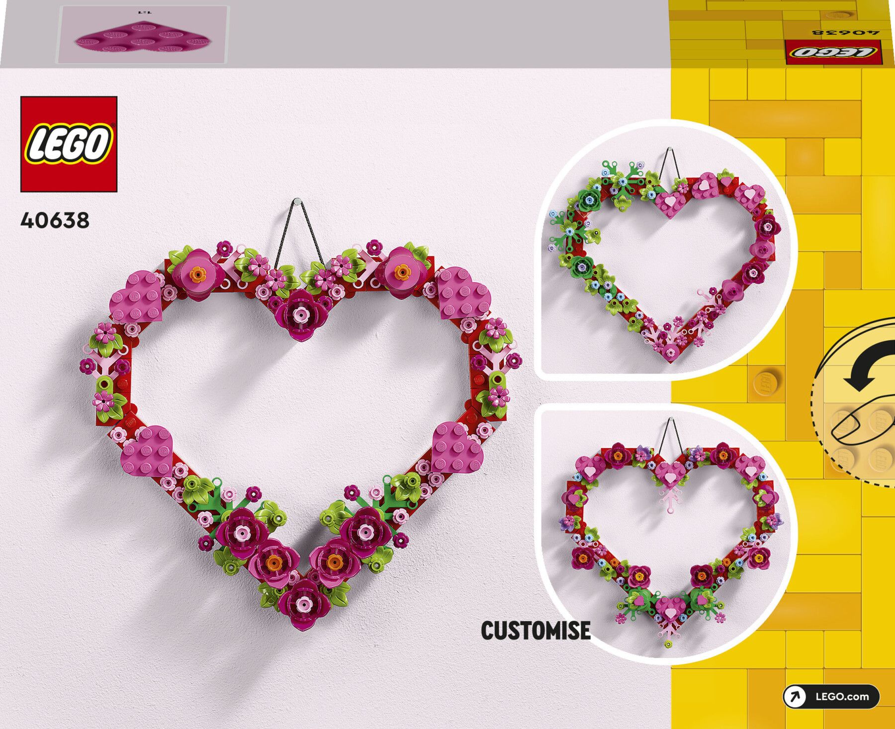 Lego creator 40638 cuore ornamento, gioco da costruire per bambini 9+, decorazione per casa, idea regalo per festa della mamma - LEGO CREATOR, Lego