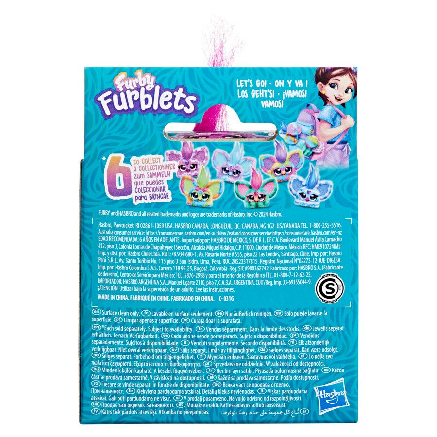 Furby furblets hip bop - peluche interattivo con suoni - adatto per bambini dai 5 anni in su - FURBY