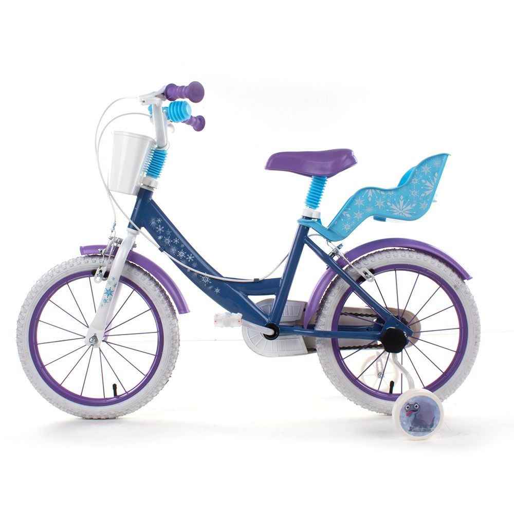 Bicicletta da bambini da 14 pollici con portabambole - cestino e stabilizzatori laterali di disney frozen - DISNEY PRINCESS, Disney, Frozen
