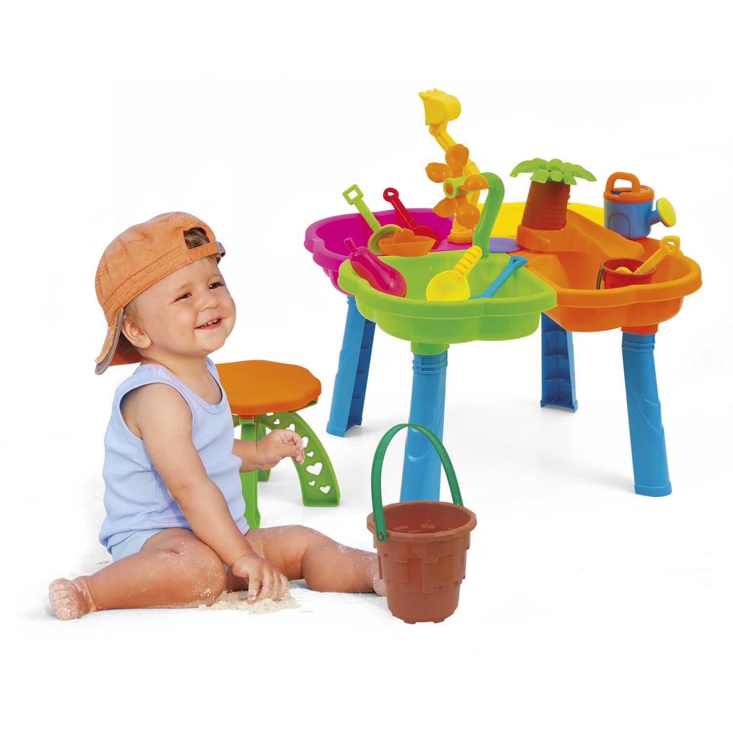 Game table water & sand: tavolo da gioco multifunzionale  per bambini per divertimento all'aria aperta - SUN&SPORT