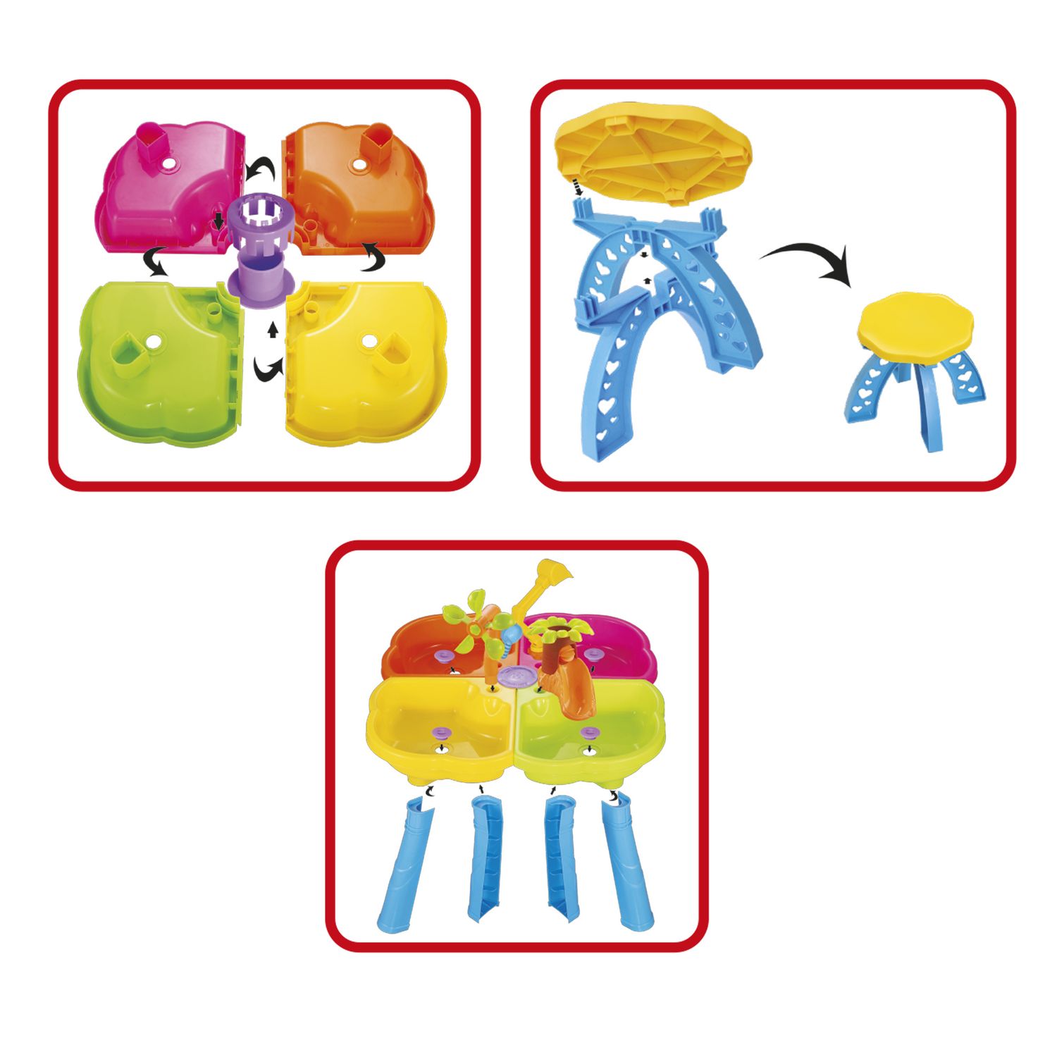 Game table water & sand: tavolo da gioco multifunzionale  per bambini per divertimento all'aria aperta - SUN&SPORT