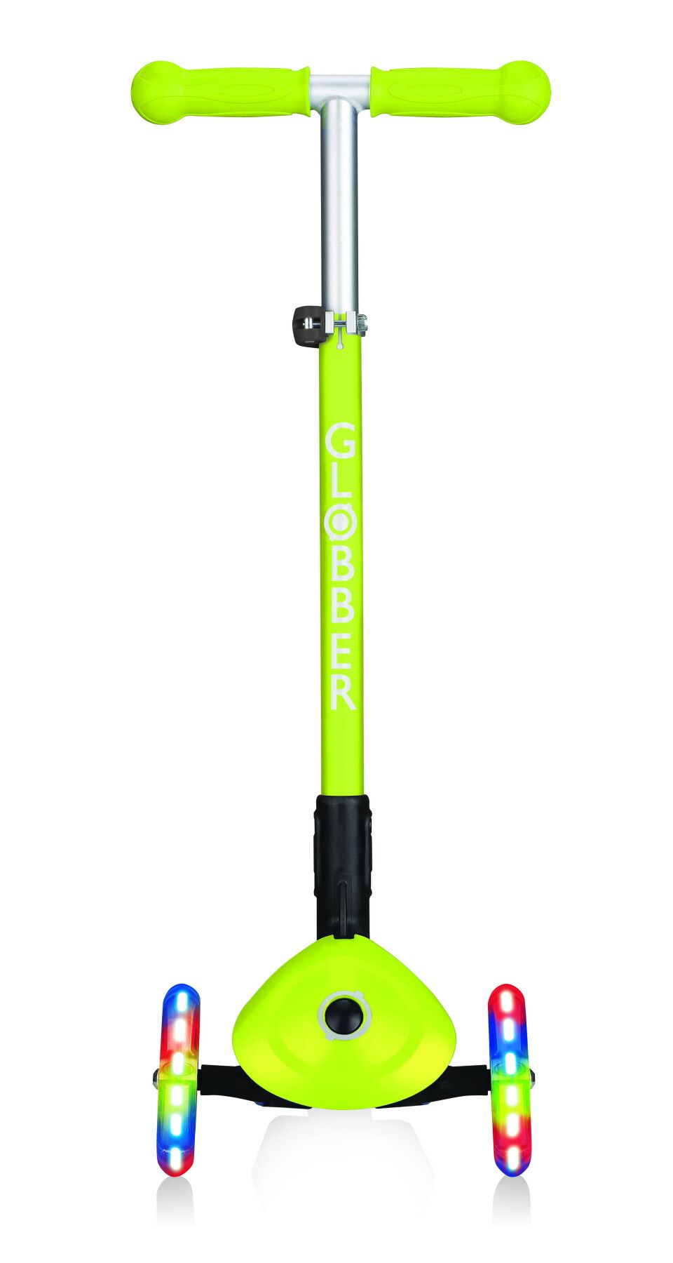 Globber primo foldable lights: monopattino 3 ruote verde - per bambini 3-7 anni - GLOBBER