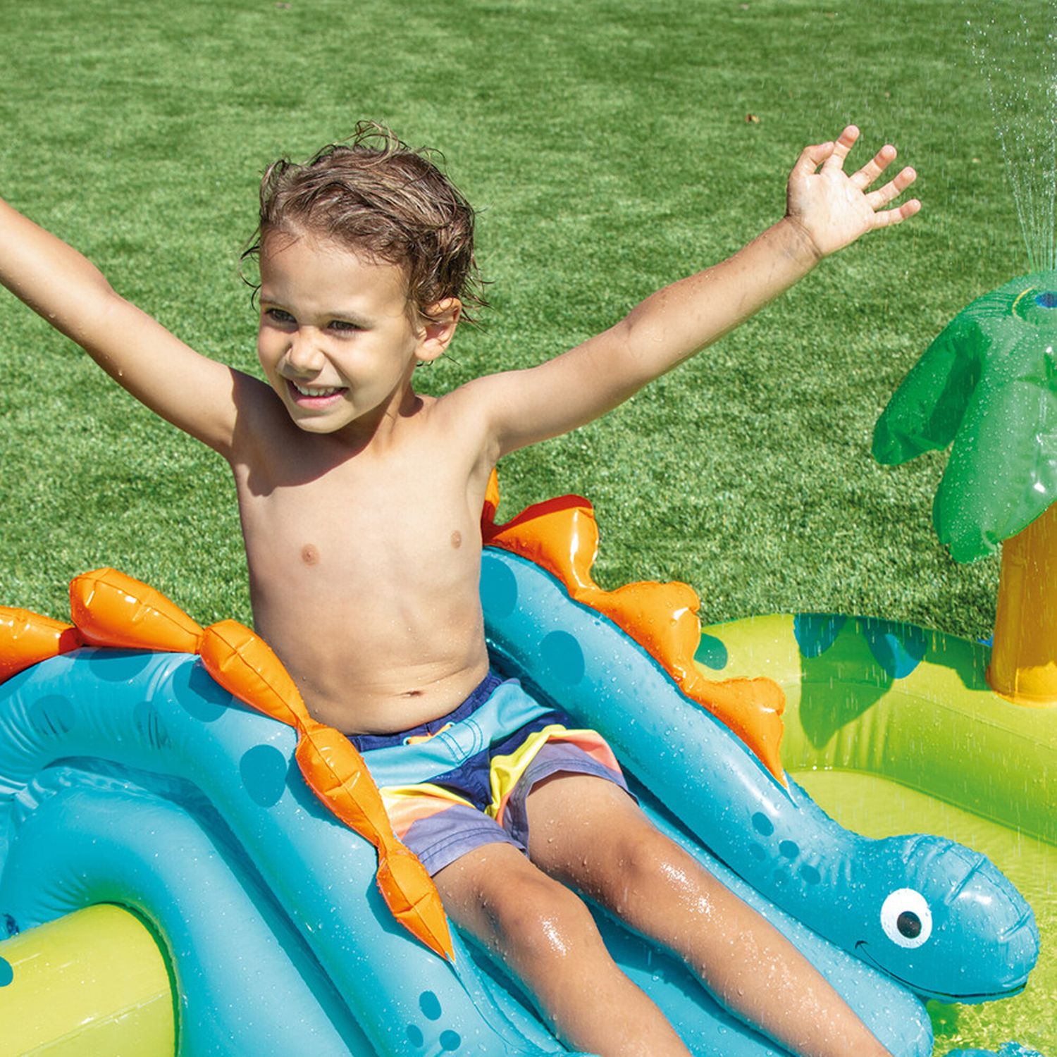 Intex -  play center dinosauri piscina gonfiabile, multicolore, 191x152x58 cm - INTEX