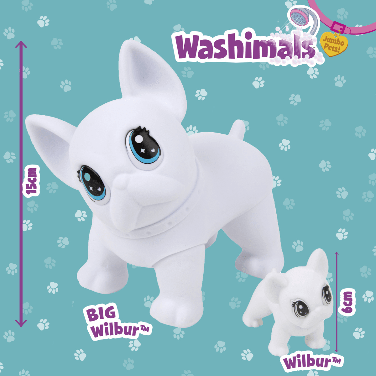 Crayola washimals jumbo pets - big wilbur il grande cagnolino da colorare lavare e ricolorare, 15cm, gioco e regalo per bambini da 3 anni - CRAYOLA