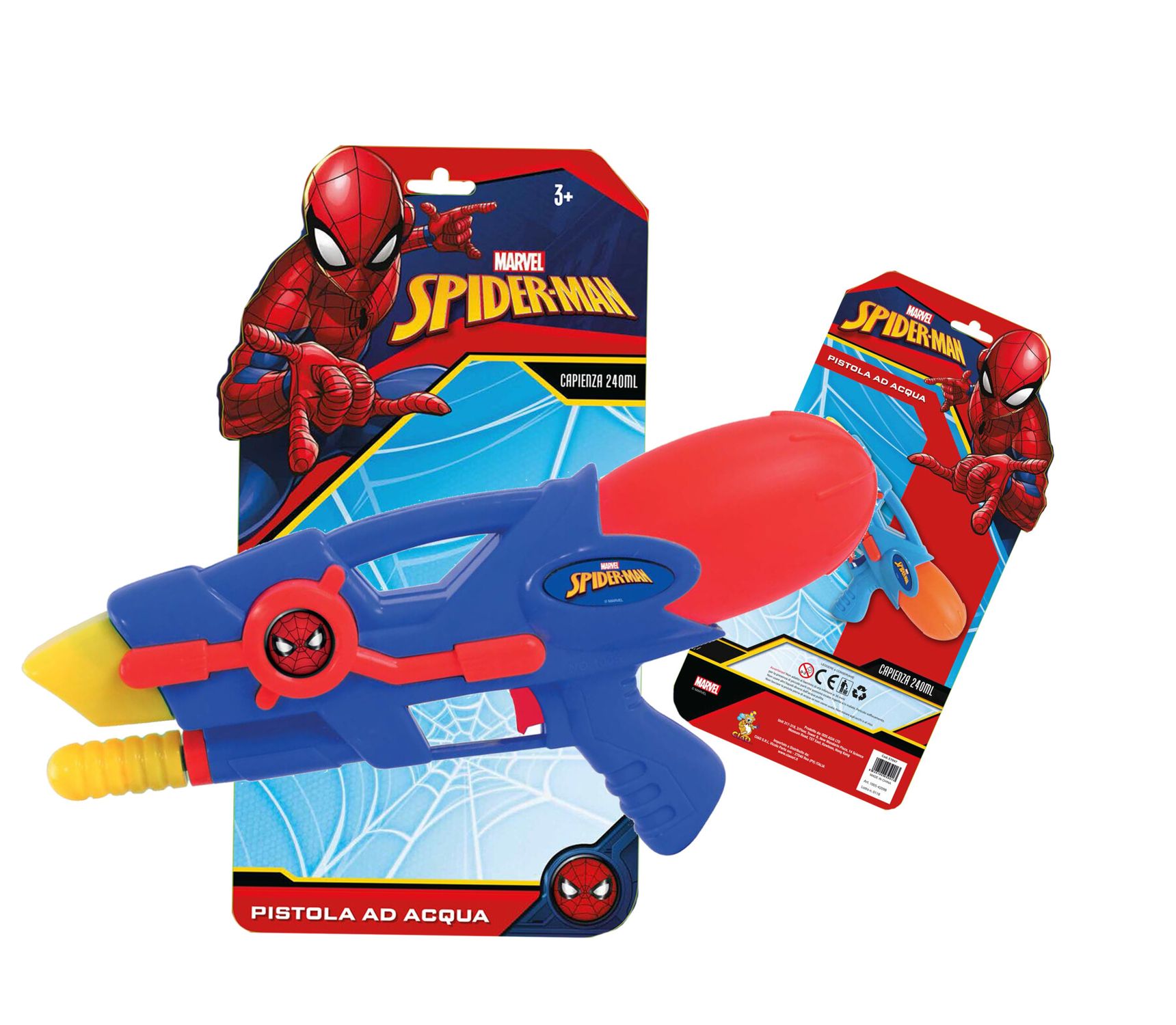 Mitraglietta spara acqua personalizzata spiderman da 29 cm - Avengers, Spiderman