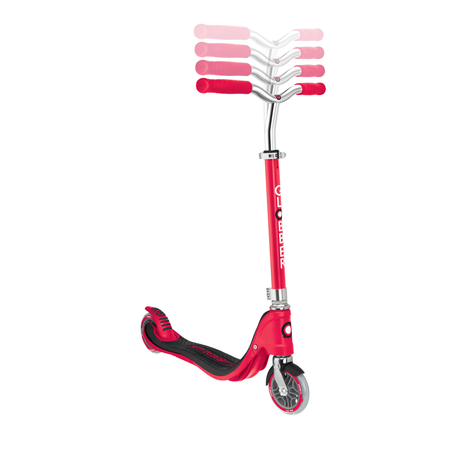 Monopattino globber flow 125 - regolabile rosso - adatto per bambini 5 - 7 anni - GLOBBER