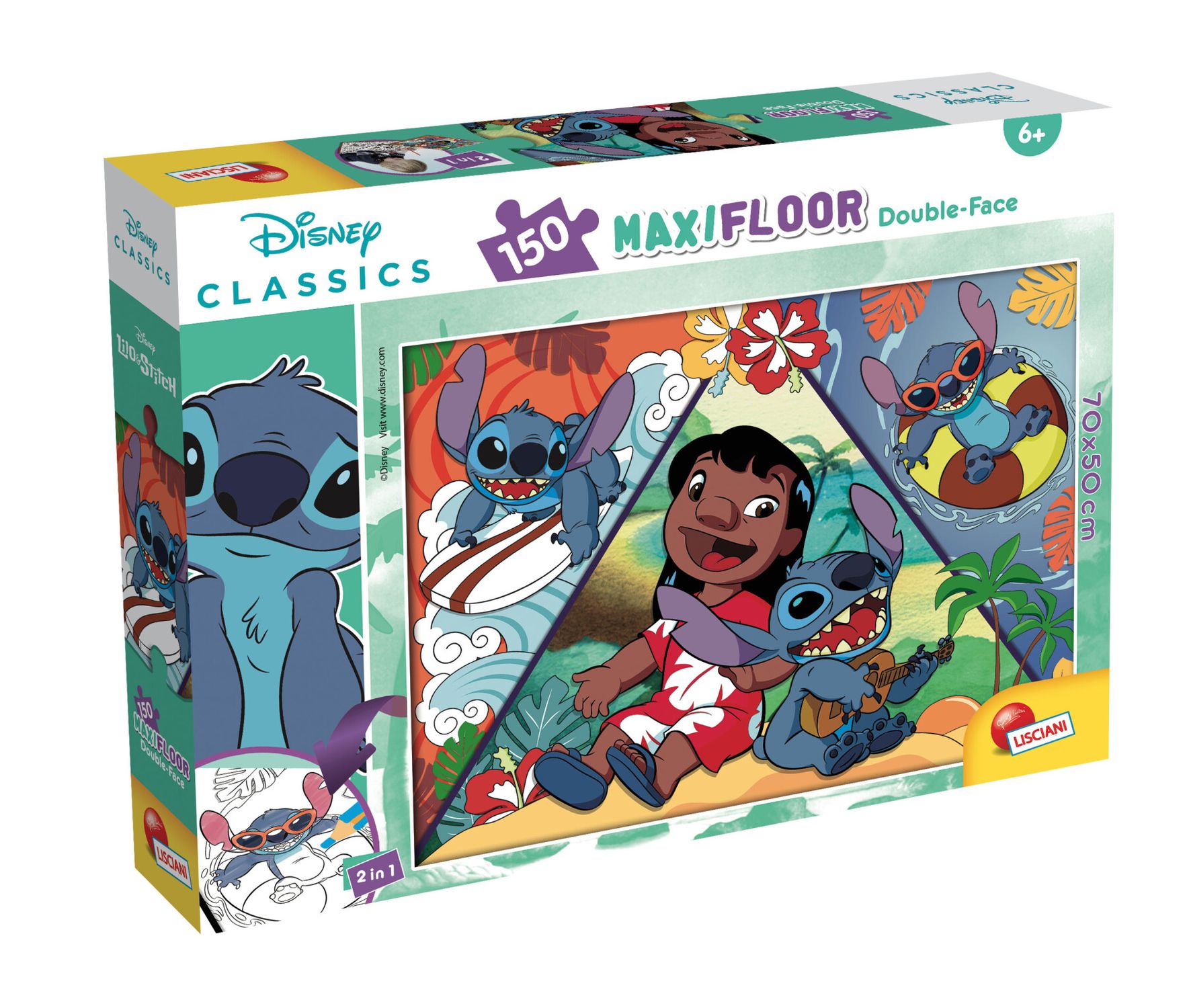 Disney puzzle df maxifloor 150 lilo & stitch - LISCIANI, Disney, Disney Stitch