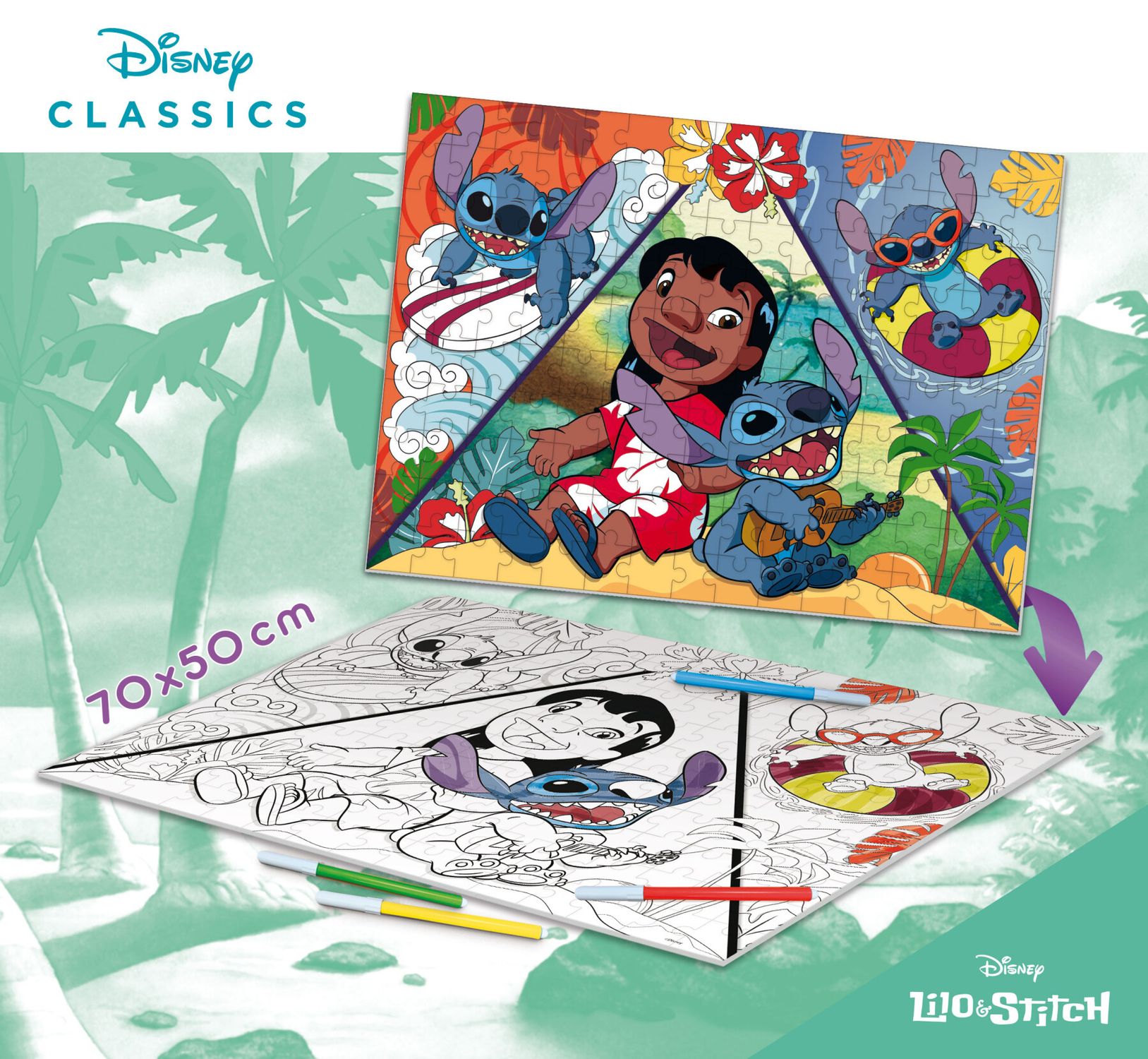 Disney puzzle df maxifloor 150 lilo & stitch - LISCIANI, Disney, Disney Stitch