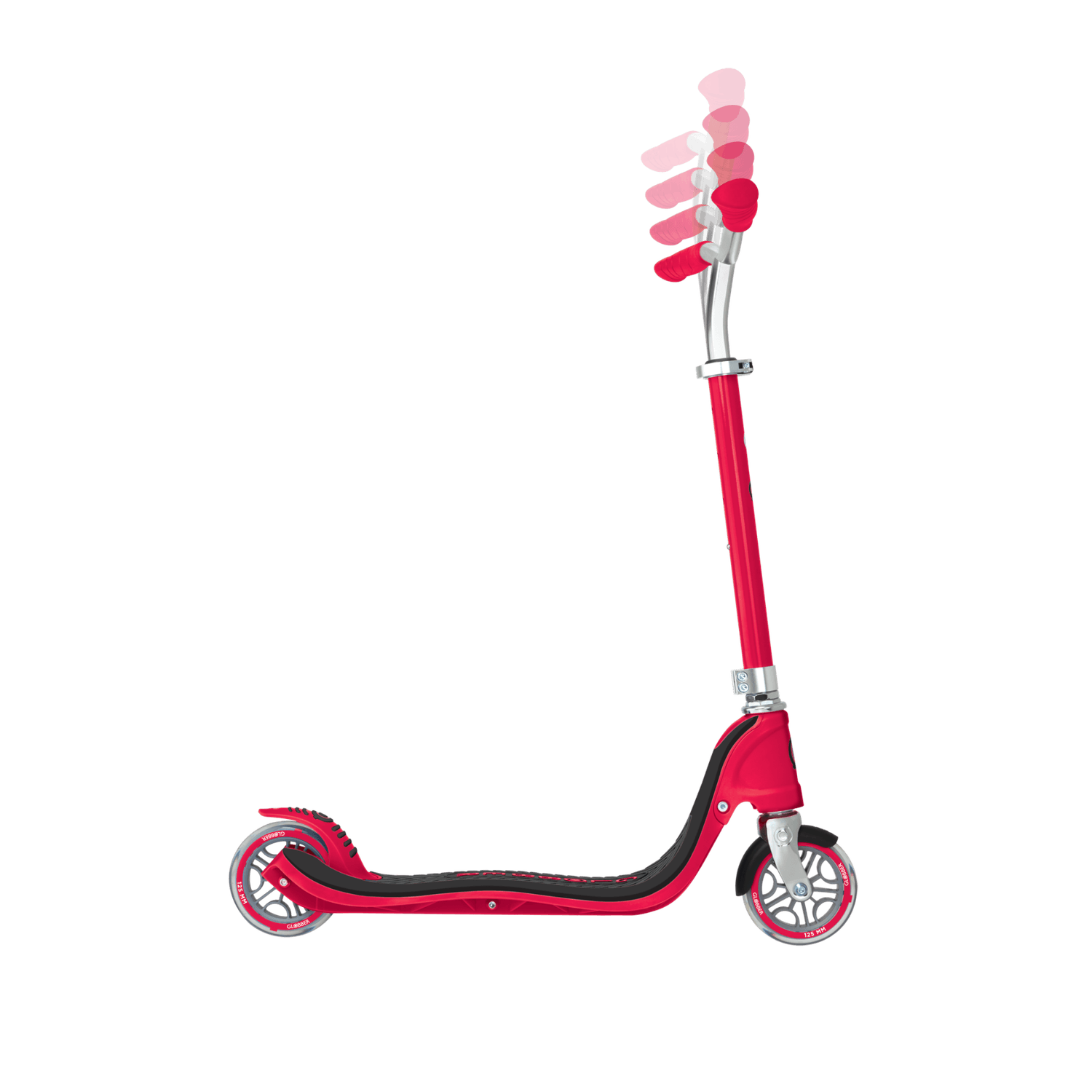 Monopattino globber flow 125 - regolabile rosso - adatto per bambini 5 - 7 anni - GLOBBER