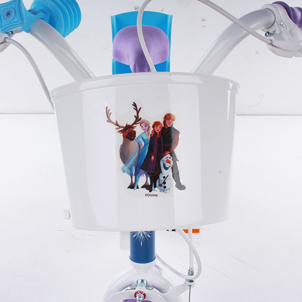 Bicicletta da bambini da 14 pollici con portabambole - cestino e stabilizzatori laterali di disney frozen - DISNEY PRINCESS, Disney, Frozen