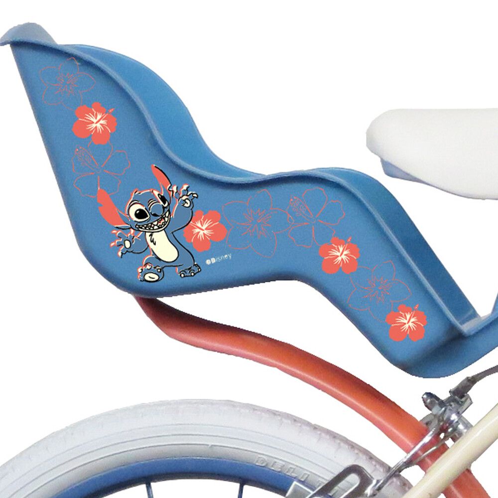 Bicicletta da 16 pollici di stitch, con cestino e portabambole - Disney, Disney Stitch