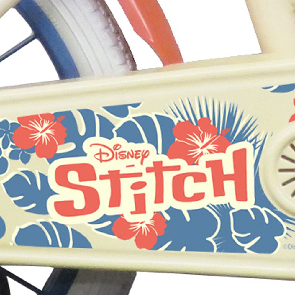 Bicicletta da 16 pollici di stitch, con cestino e portabambole - Disney, Disney Stitch