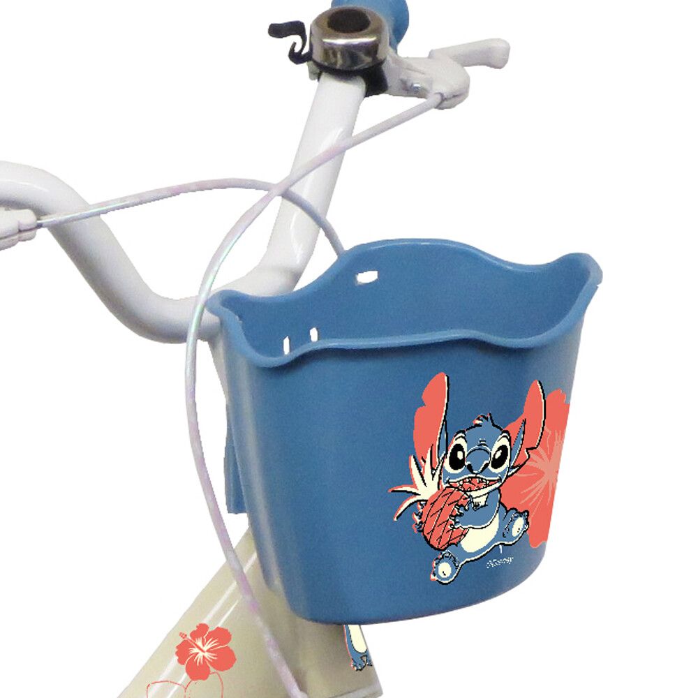 Bicicletta da 16 pollici di stitch, con cestino e portabambole - Disney, Disney Stitch