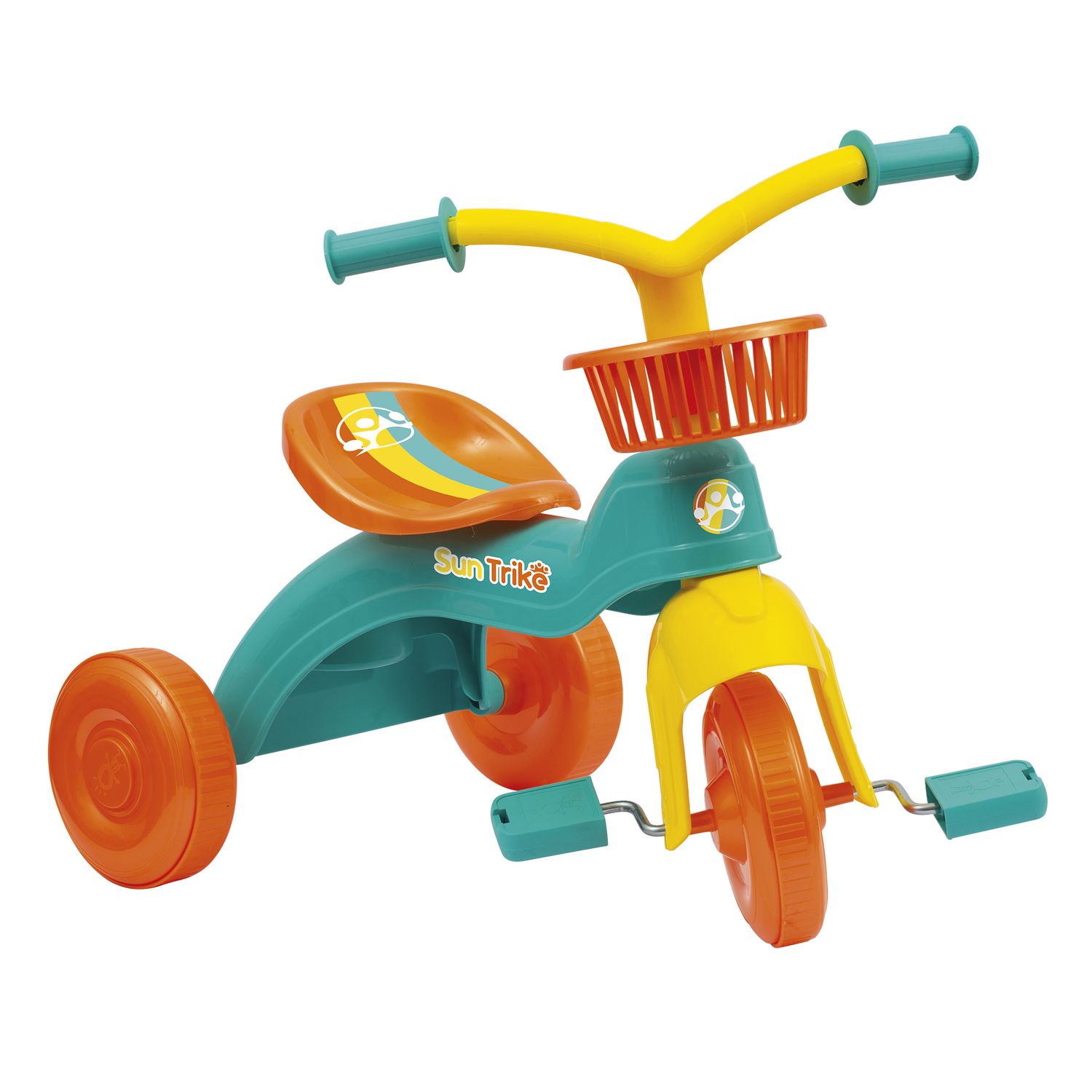Fun trike - il tuo primo triciclo: pratico, leggero e colorato - con seggiolino regolabile e cesti portaoggetti - SUN&SPORT