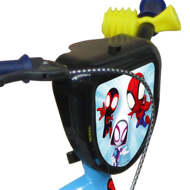 Bicicletta da 12 pollici di spidey con stabilizzatori laterali e scudo personalizzato - telaio in metallo- cerchi in plastica - freno caliper, ruota fissa - SPIDEY, MARVEL