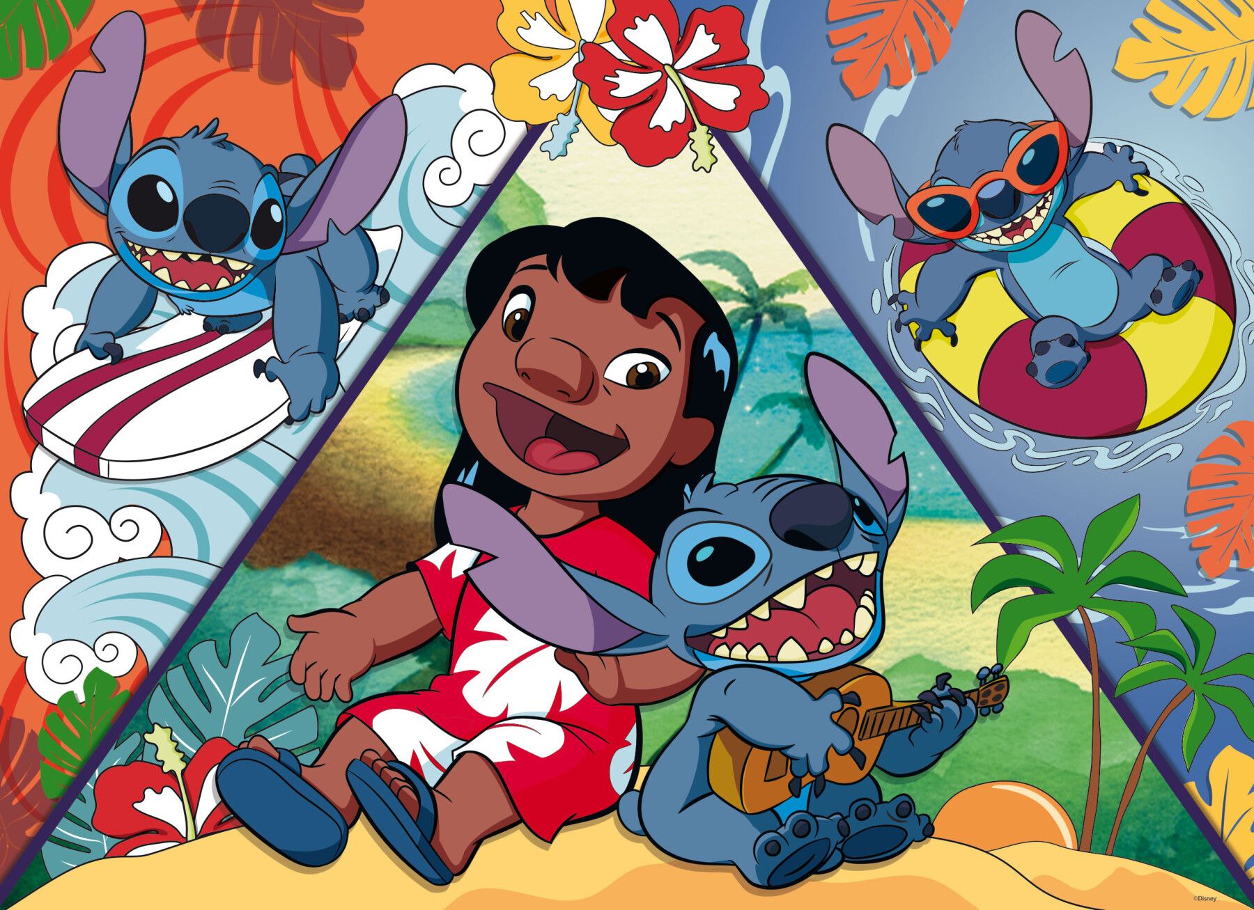 Disney puzzle df maxifloor 150 lilo & stitch - LISCIANI, Disney, Disney Stitch