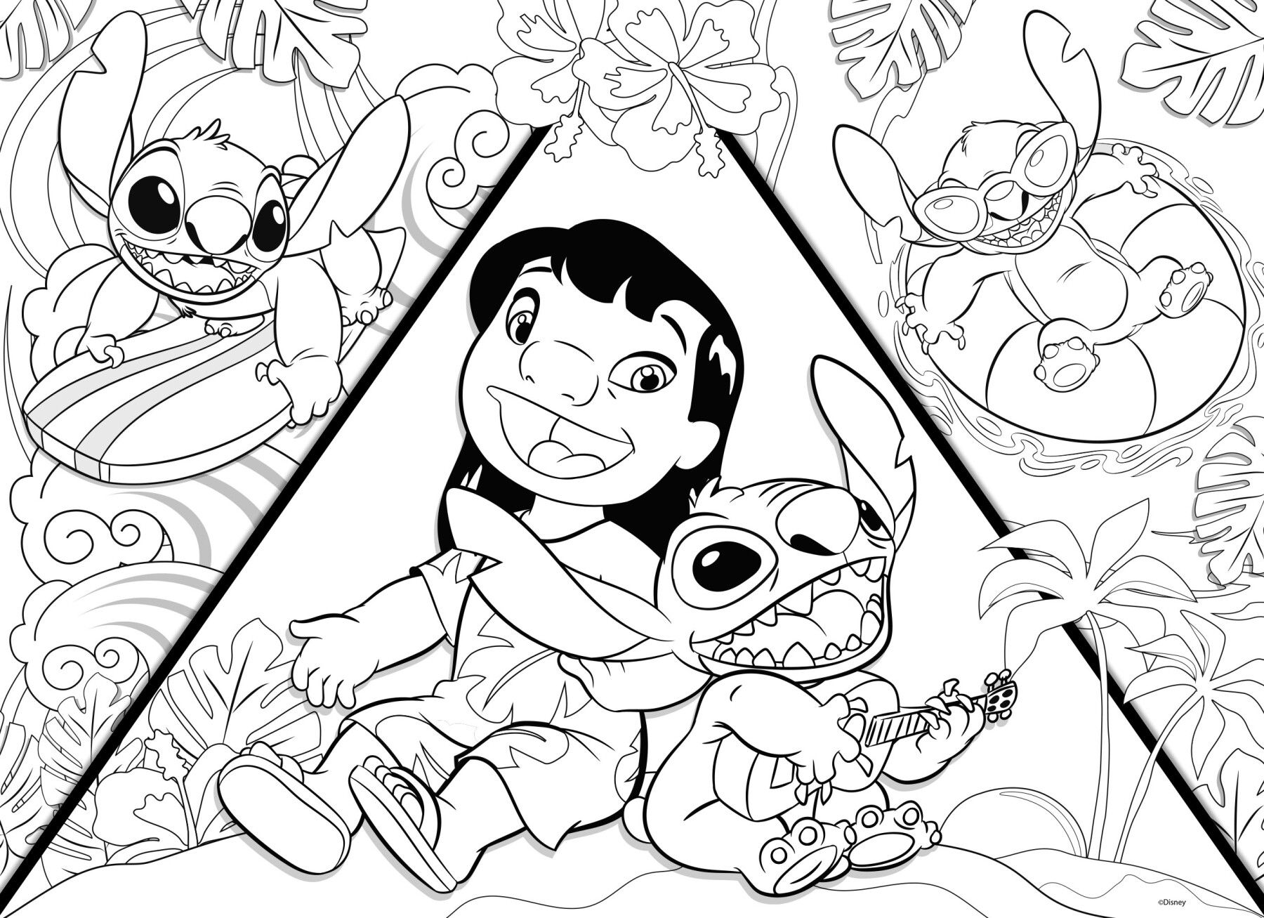 Disney puzzle df maxifloor 150 lilo & stitch - LISCIANI, Disney, Disney Stitch