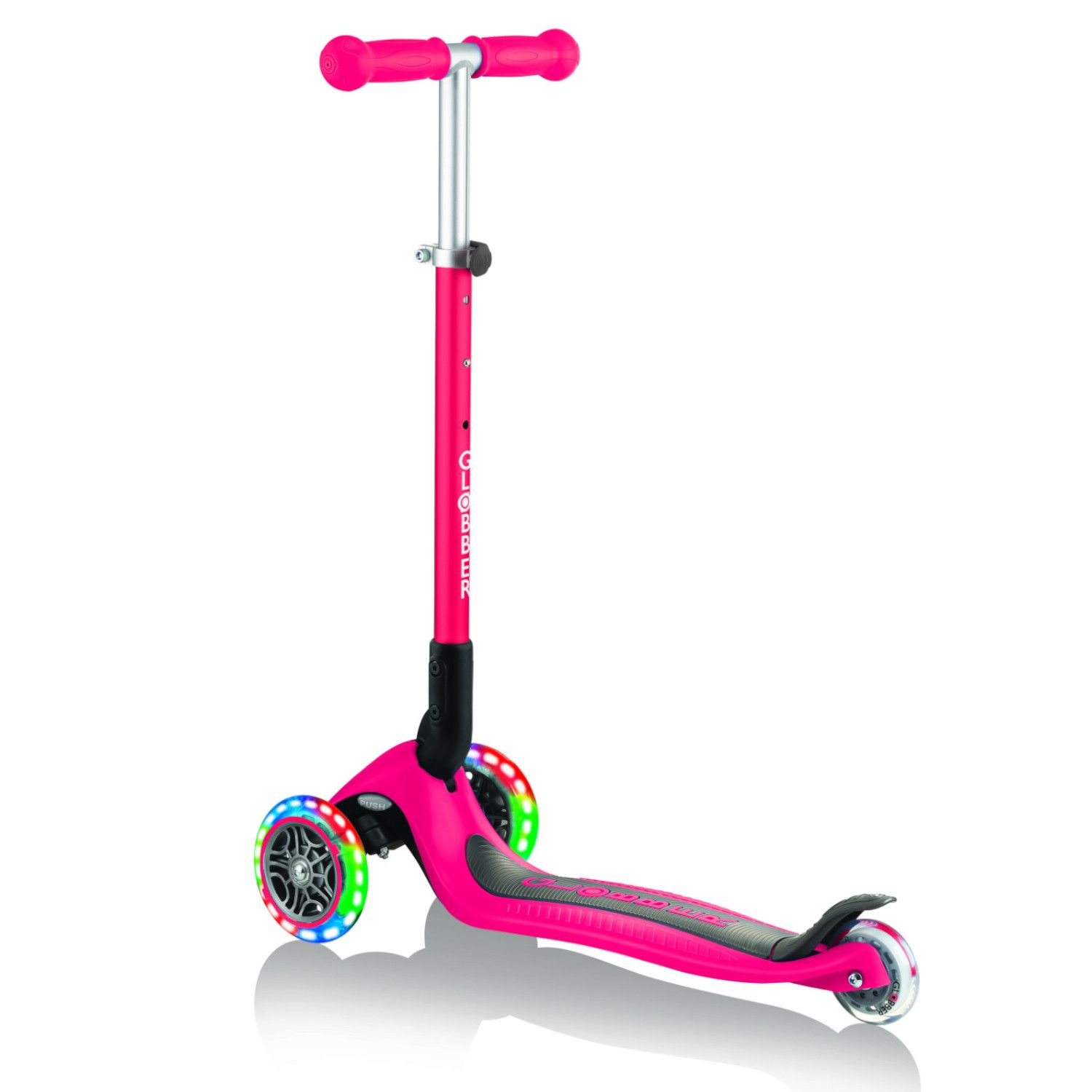 Globber primo foldable lights: monopattino 3 ruote rosso- per bambini 3-7 anni - GLOBBER