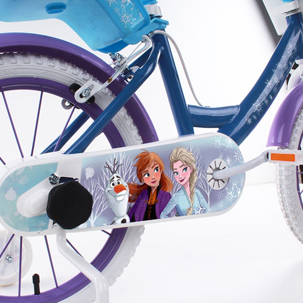 Bicicletta da bambini da 14 pollici con portabambole - cestino e stabilizzatori laterali di disney frozen - DISNEY PRINCESS, Disney, Frozen