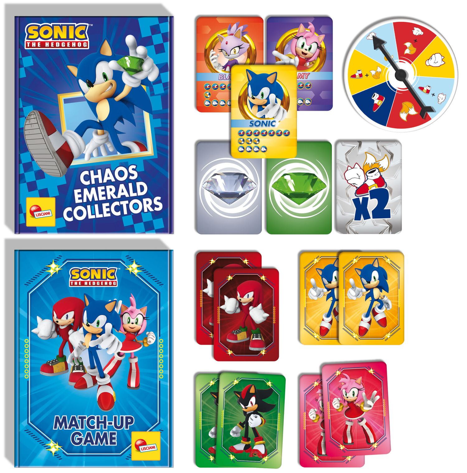 Sonic 2 in 1 card games in a backpack - LISCIANI, Sonic