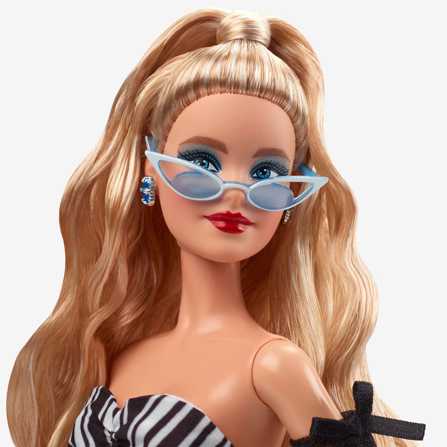 Barbie signature 65° anniversario - bambola glamour da collezione zaffiro blu - Barbie