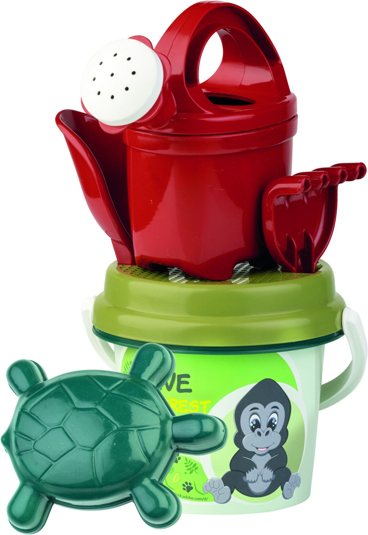 Camioncino sabbia con set mare in plastica riciclata . tot 6 pezzi - 