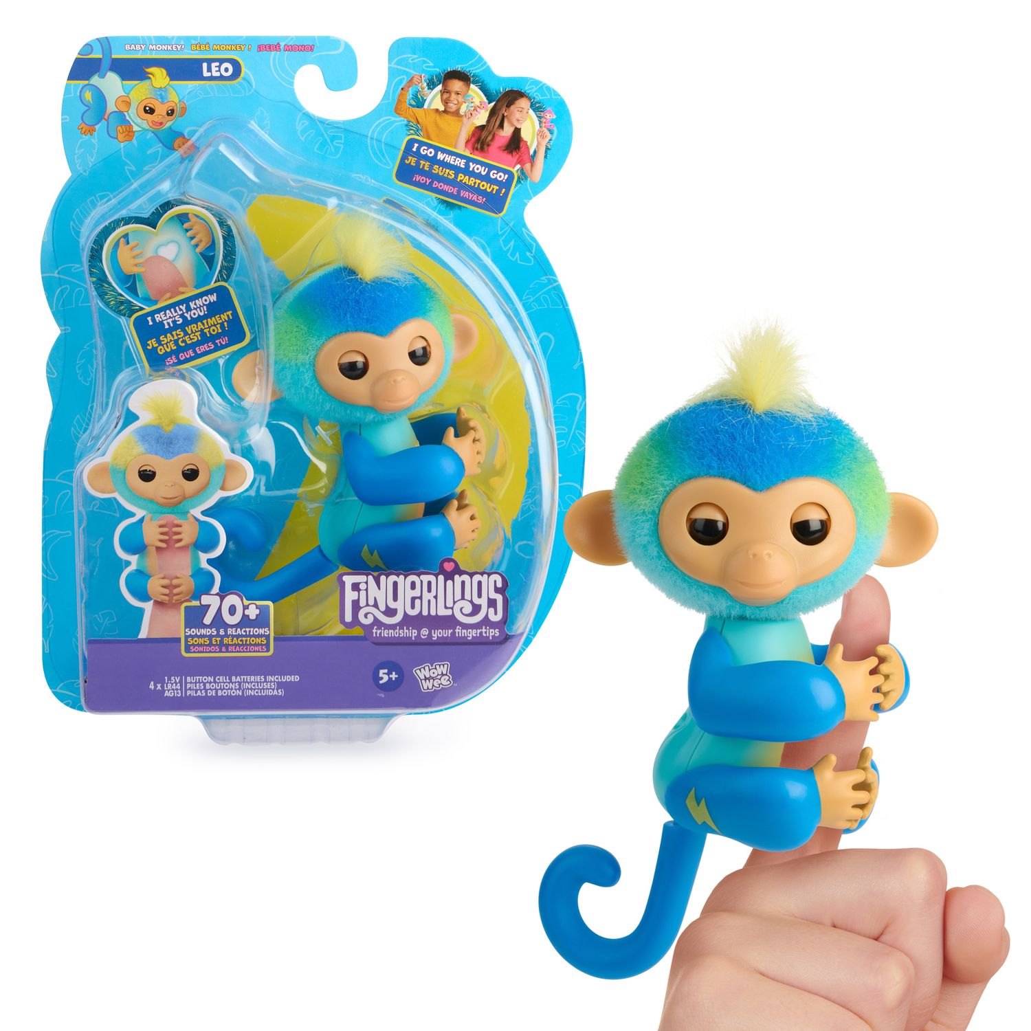 Fingerlings scimmietta leo blu - FINGERLINGS