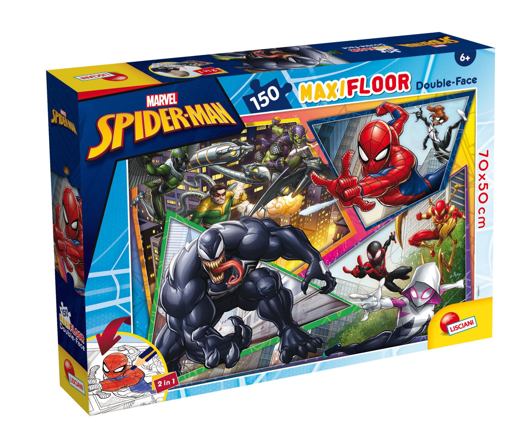 Marvel puzzle df maxi floor 150 spider-man                                                                                                                                                                                                                             - - LISCIANI, Avengers, MARVEL, Spiderman