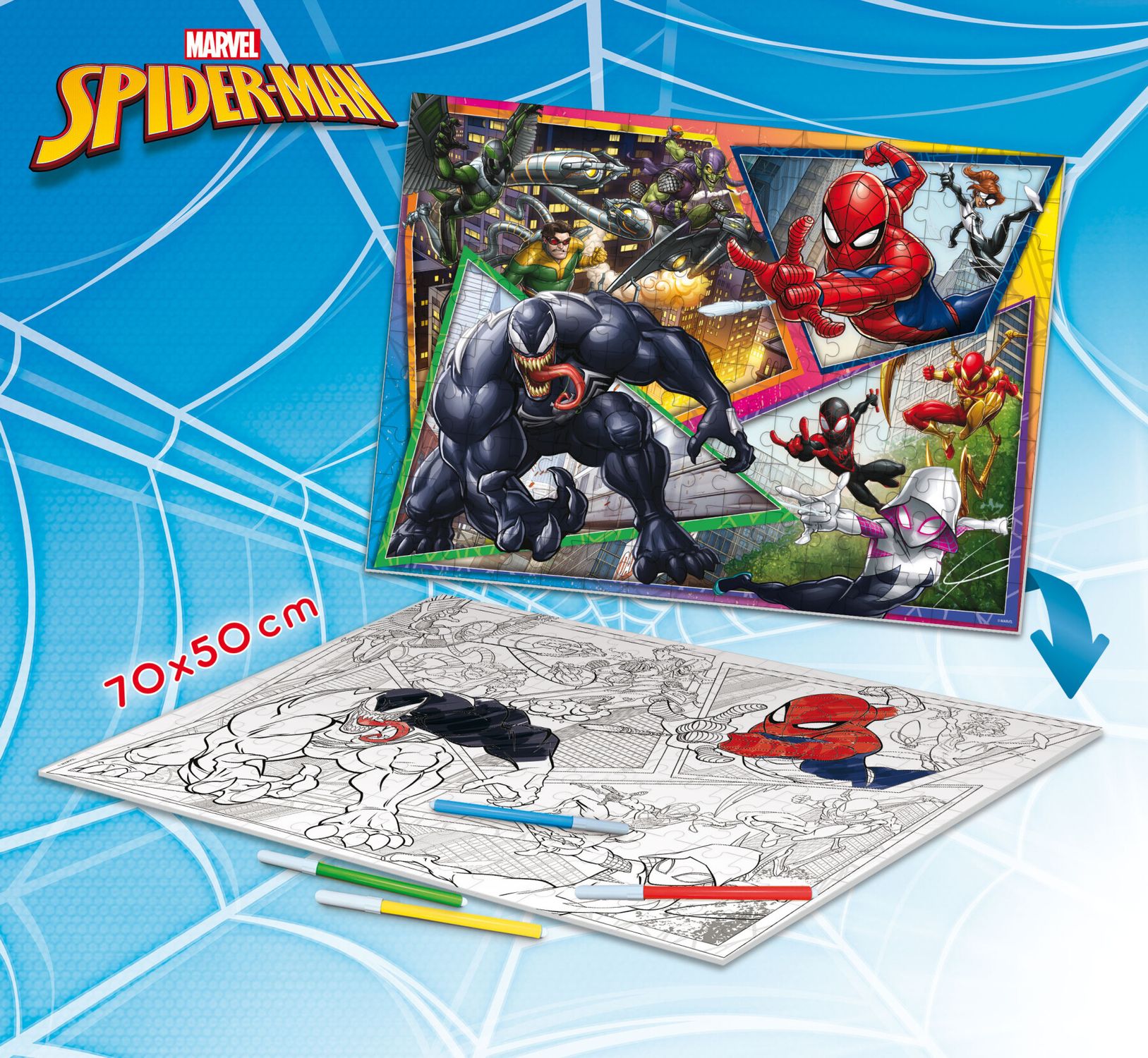 Marvel puzzle df maxi floor 150 spider-man                                                                                                                                                                                                                             - - LISCIANI, Avengers, MARVEL, Spiderman