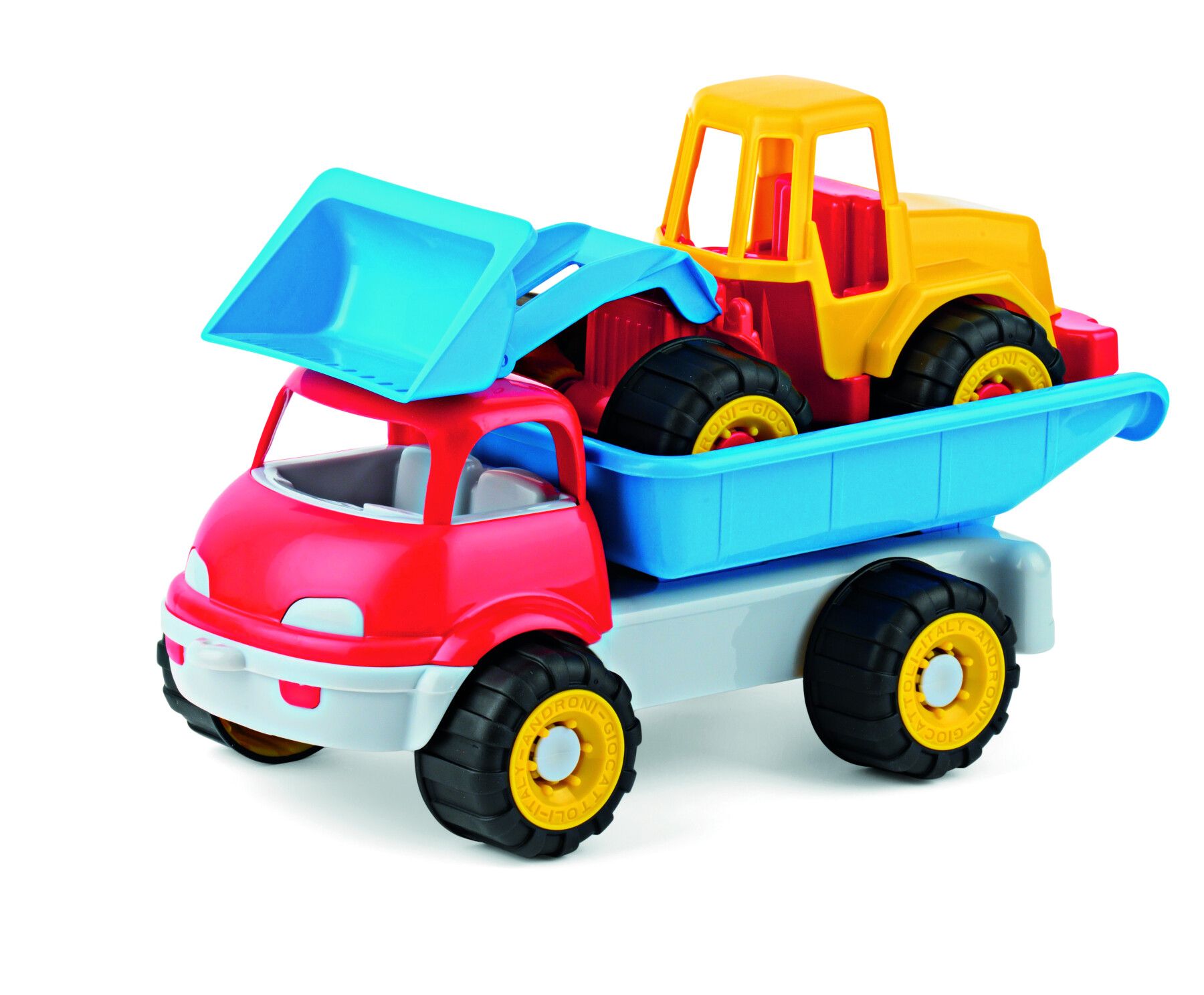 Camion con ruspa. ruote soft. cassone ribaltabile. benna semovente - 