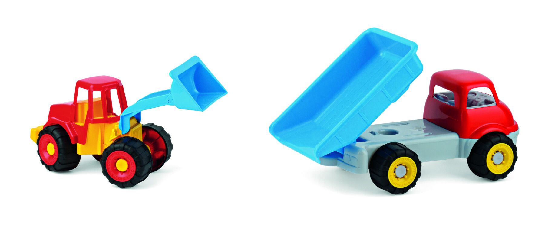 Camion con ruspa. ruote soft. cassone ribaltabile. benna semovente - 