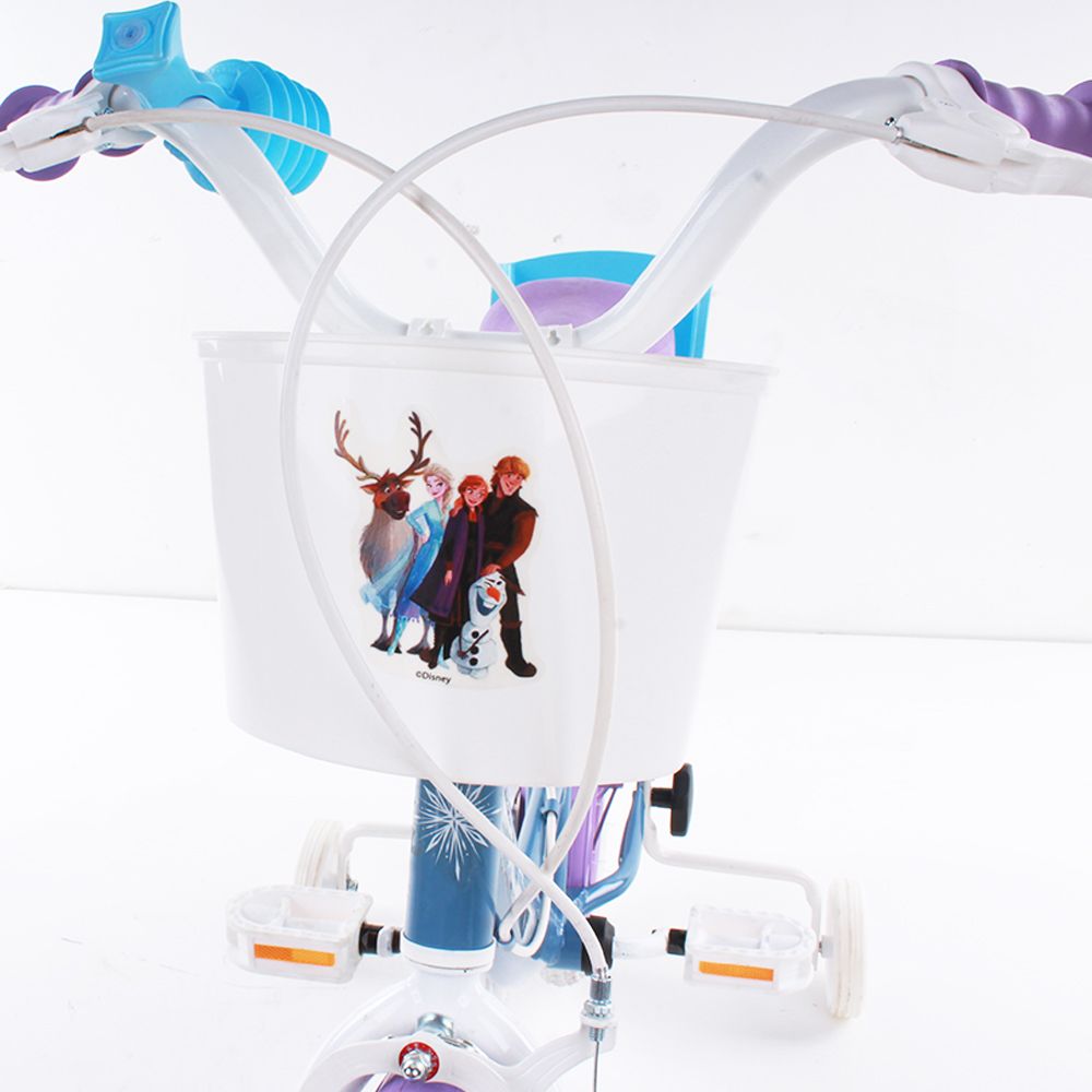 Bicicletta da bambini da 14 pollici con portabambole - cestino e stabilizzatori laterali di disney frozen - DISNEY PRINCESS, Disney, Frozen