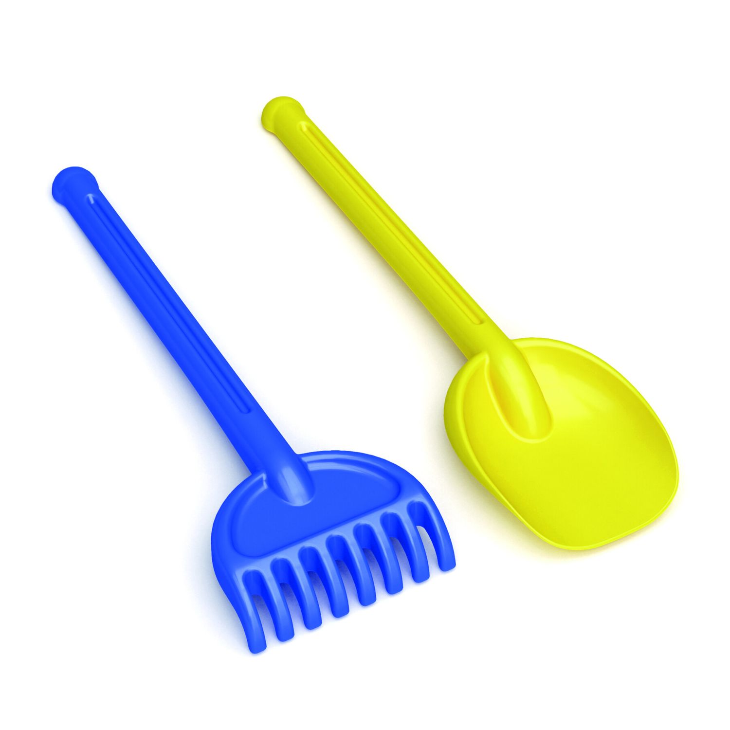 Set paletta e rastrello in plastica, in 4 vivaci colori assortiti. - 