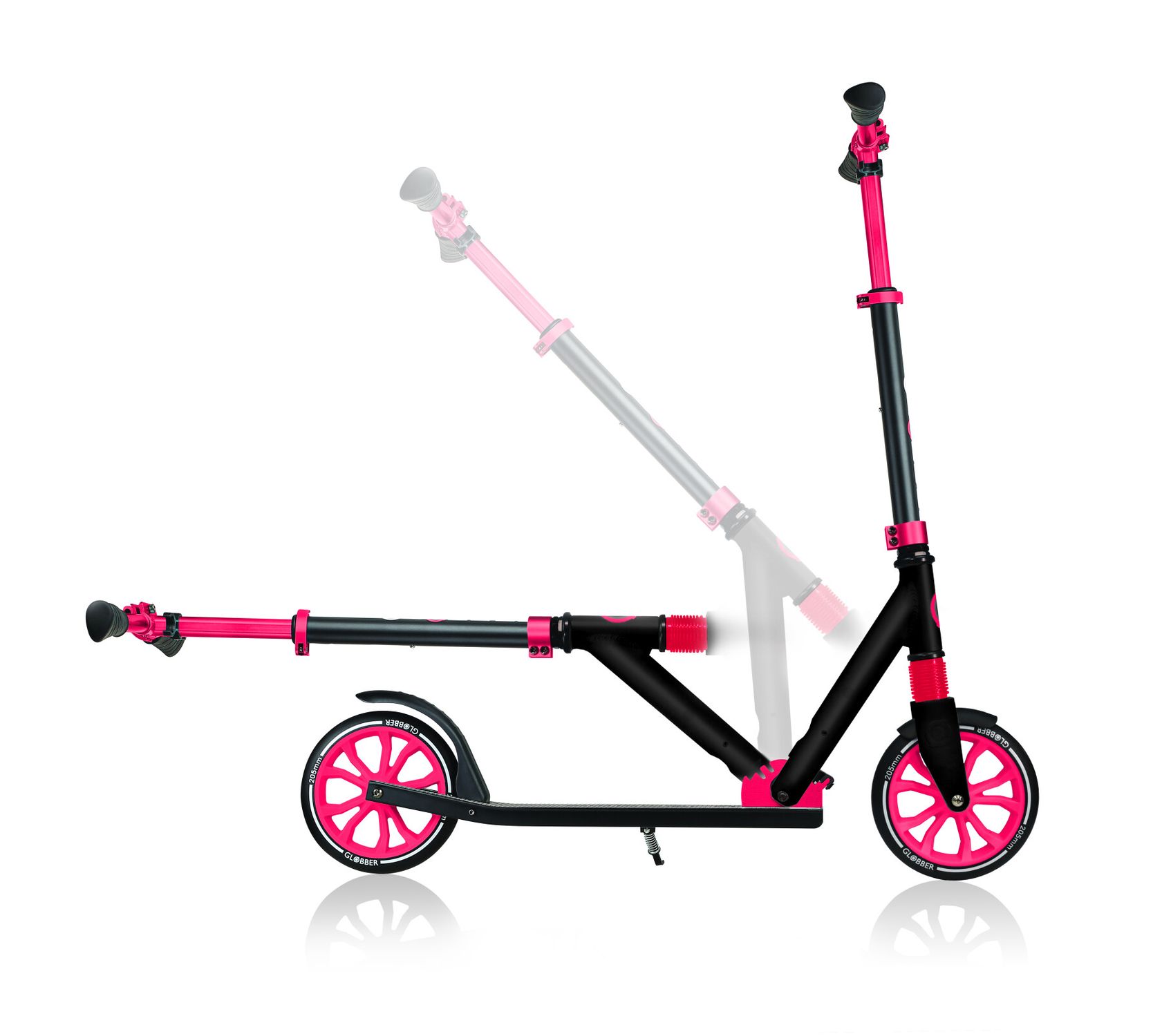 Monopattino globber nl 205 - ripiegabile nero e rosso - adatto per bambini 7 - 12 anni - GLOBBER