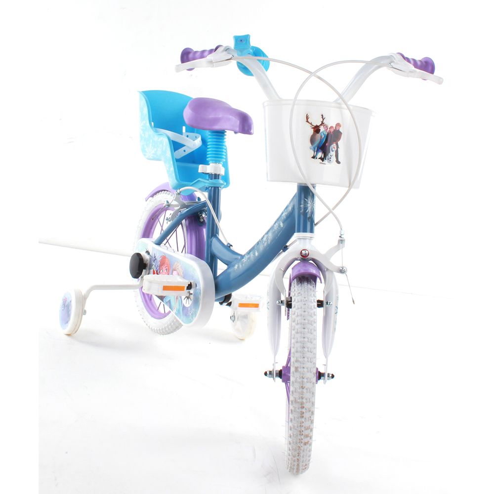Bicicletta da bambini da 14 pollici con portabambole - cestino e stabilizzatori laterali di disney frozen - DISNEY PRINCESS, Disney, Frozen
