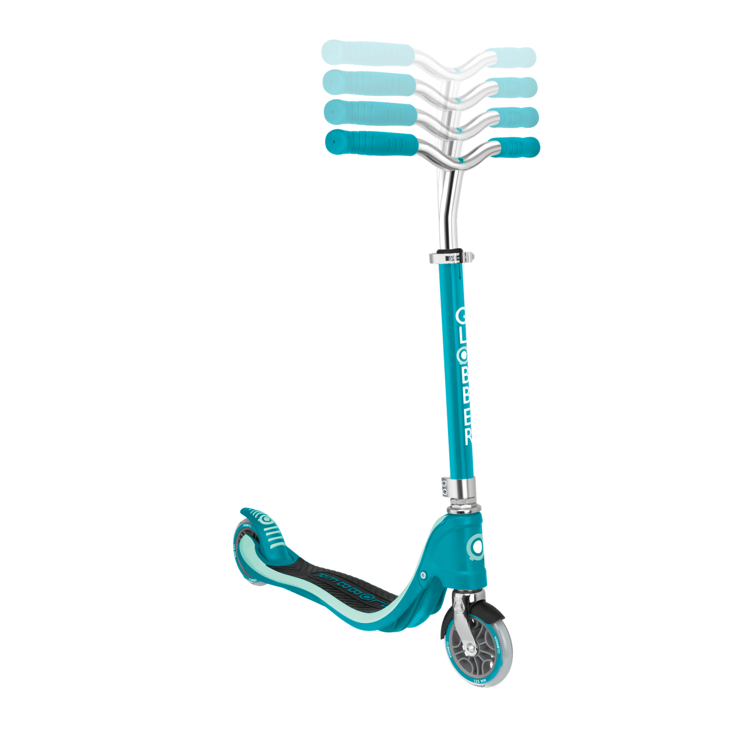 Monopattino globber flow 125 - regolabile verde acqua - adatto per bambini 5 - 7 anni - GLOBBER