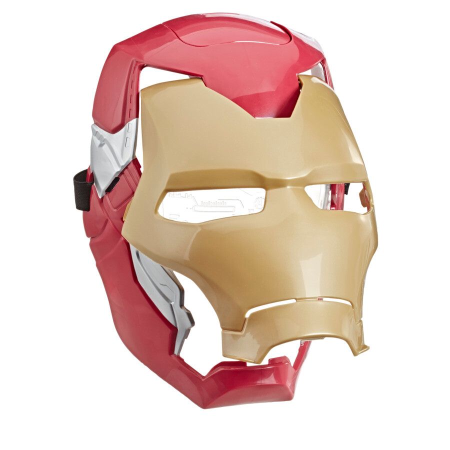 Hasbro marvel avengers, maschera flip fx di iron man, con effetti luminosi, replica per giochi d'imitazione - Avengers, MARVEL