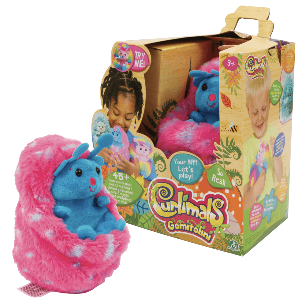 Giochi preziosi - curlimals - l'amico di peluche interattivo in versione coccinella - Curlimals