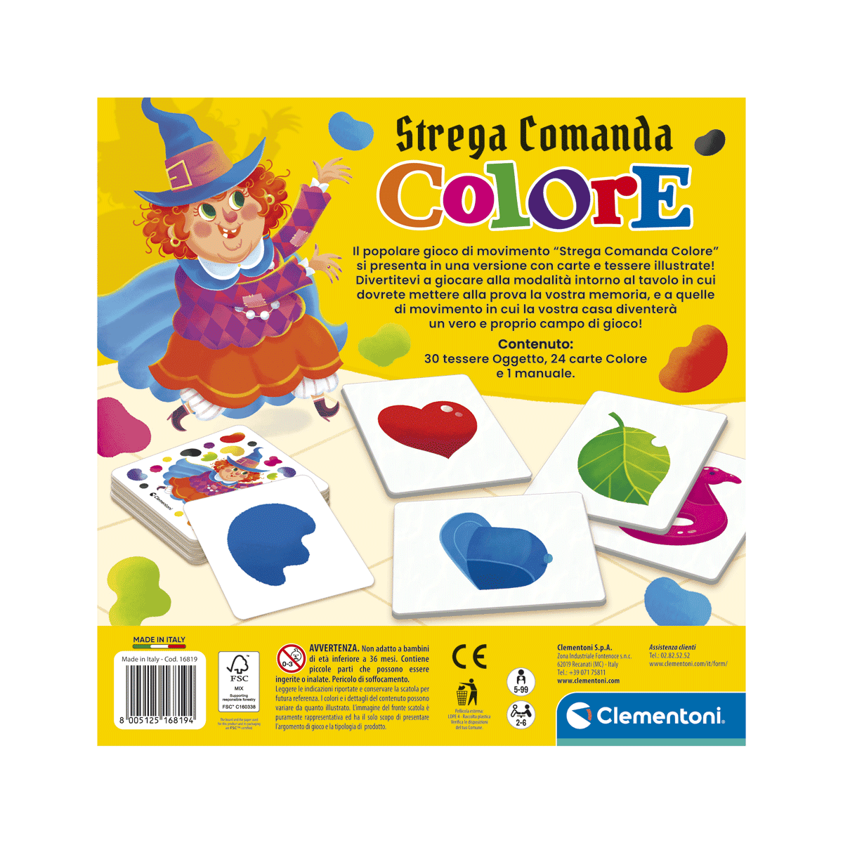 Clementoni - strega comanda colore - gioco da tavolo, 16819 - CLEMENTONI