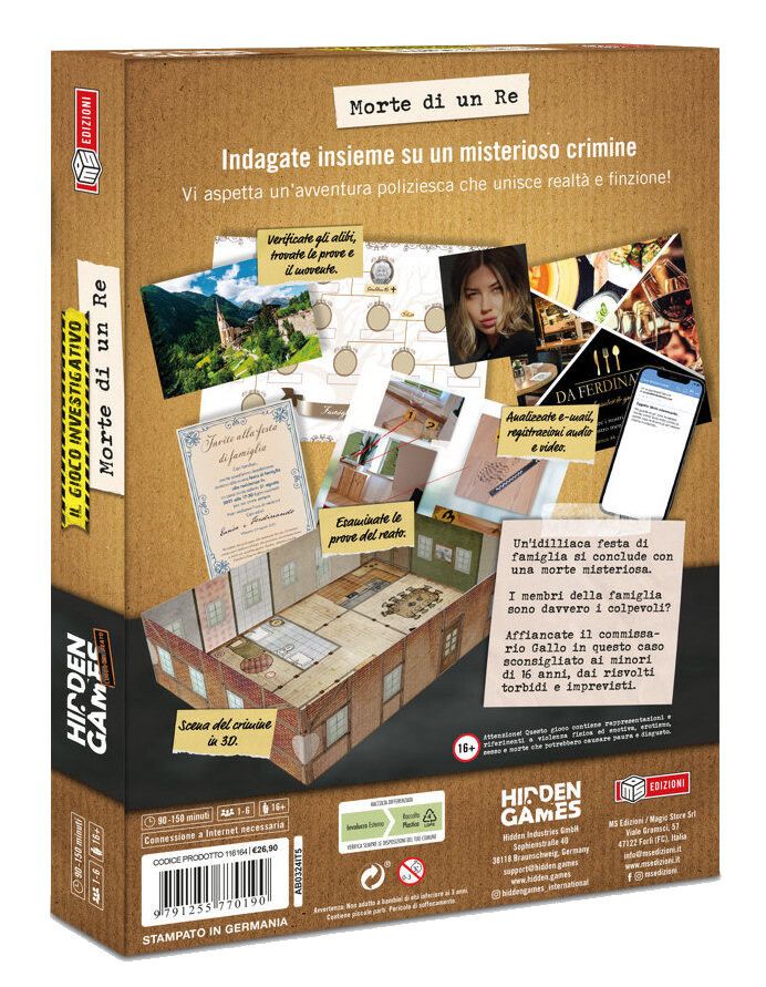 Hidden games - luogo del reato - morte di un re - ms edizioni - MAGIC STORE