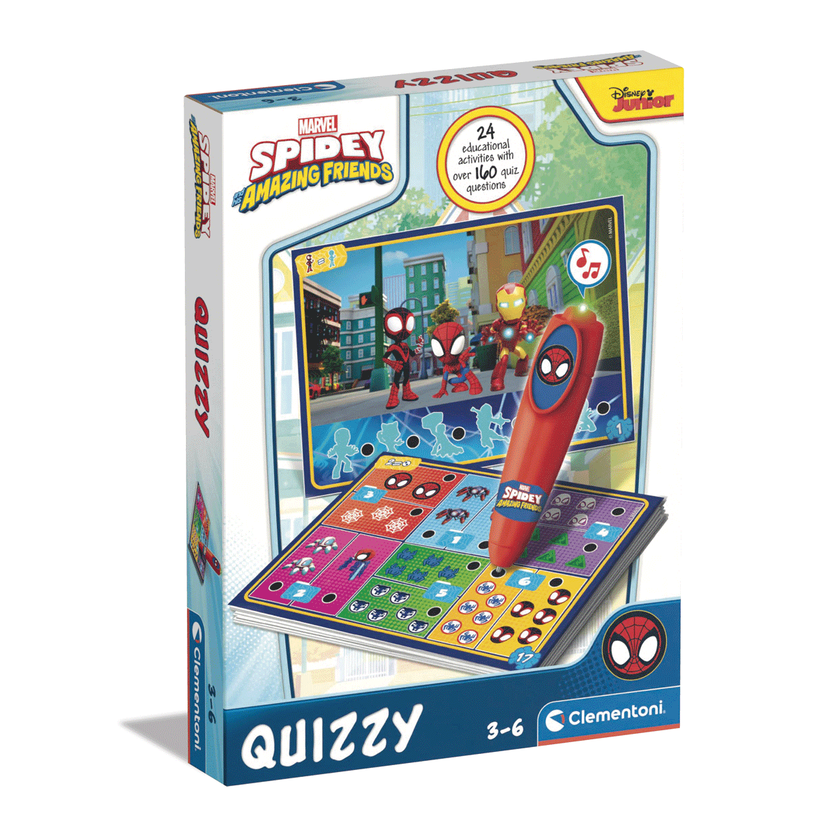 Clementoni - marvel spidey - quizzy - gioco educativo, 16805 - SAPIENTINO
