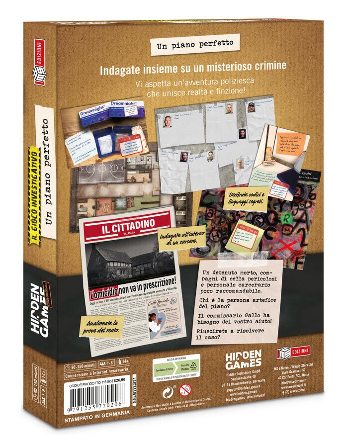 Hidden games - luogo del reato - un piano perfeto - ms edizioni - MAGIC STORE